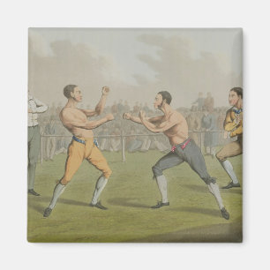 Imán Una lucha premiada, aquatinted por I. Clark, pub.