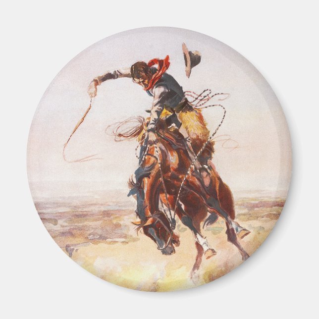 Imán Una mala broma de Charles Marion Russell en 1904 (Frente)