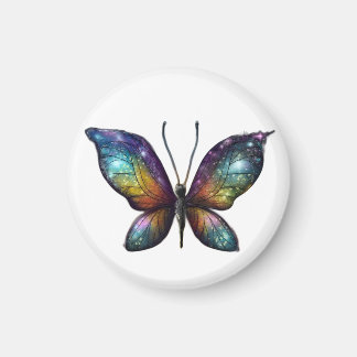 Imán Una mariposa colorida con alas parecidas a una gal
