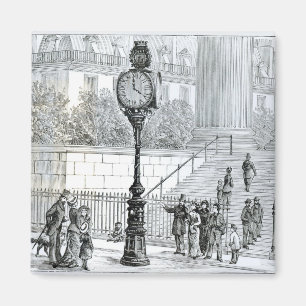 Imán Una multitud admira un reloj neumático