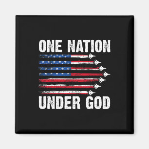 Imán Una nación bajo Dios bandera americana 4 de julio