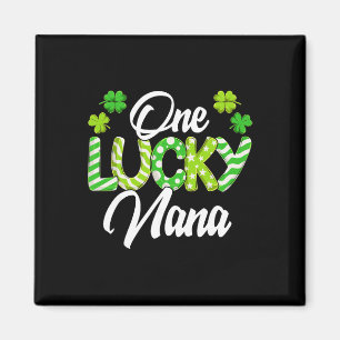 Imán Una Nana Afortunada Shamrock Nana Irlandesa Día de