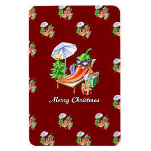 Imán Una navidad navideña chilli bajo la sombra del sol