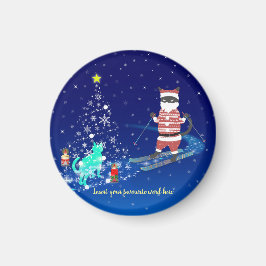 Imán Una noche encantadora: Santa y el gato callejero