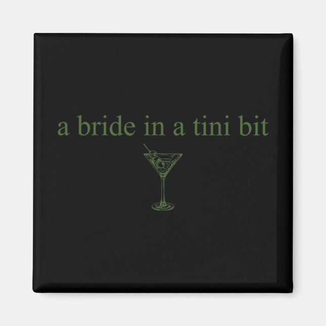 Imán Una Novia En Un Tiny Bit Bride Tail Martini Solter (Frente)
