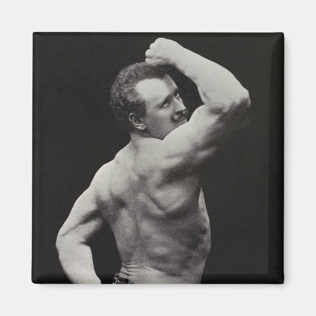 Imán Una nueva pose de los hombres fuertes Eugen Sandow (Frente)