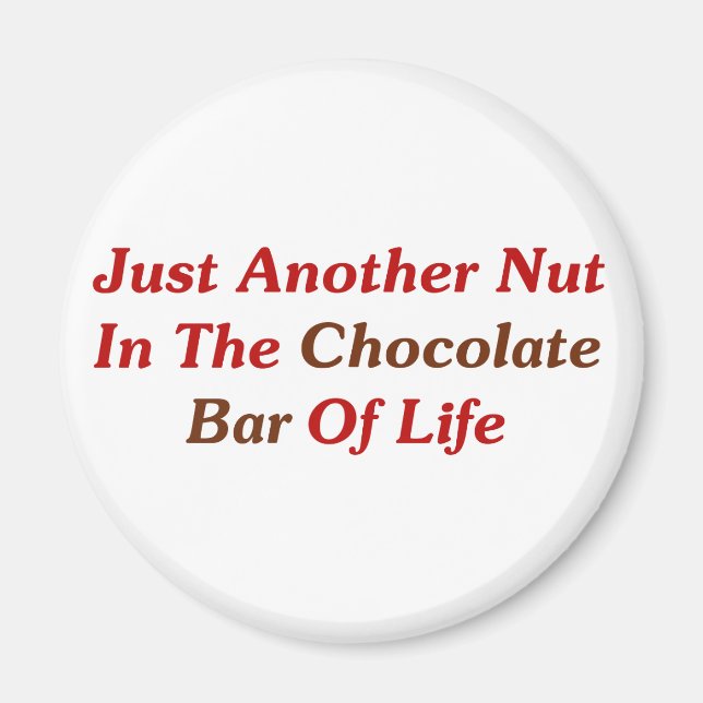 Imán Una Nuez Más En El Bar De Chocolate (Frente)
