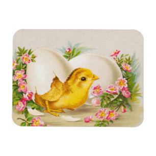 Imán "Una ofrenda de Pascua" Tarjeta Victoriana Vintage