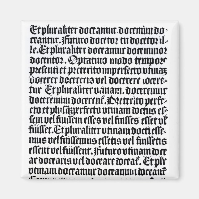 Imán Una página del 'Grammaire Latine' (Frente)