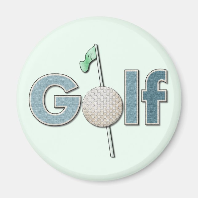 Imán Una palabra: golf (Frente)