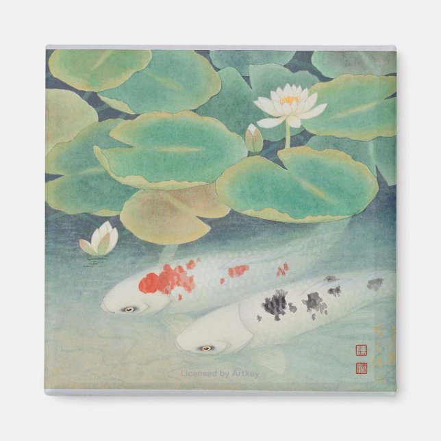 Imán Una pareja con Lotus (Frente)