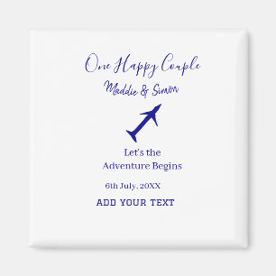 Imán Una pareja feliz comienza la aventura boda co