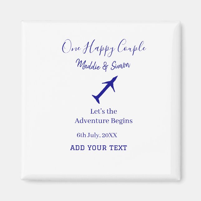 Imán Una pareja feliz comienza la aventura boda co (Frente)