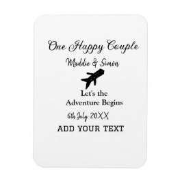 Imán Una pareja feliz comienza la aventura boda co