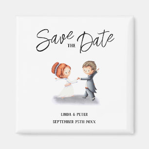 Imán Una pareja única que baila un Boda romántico