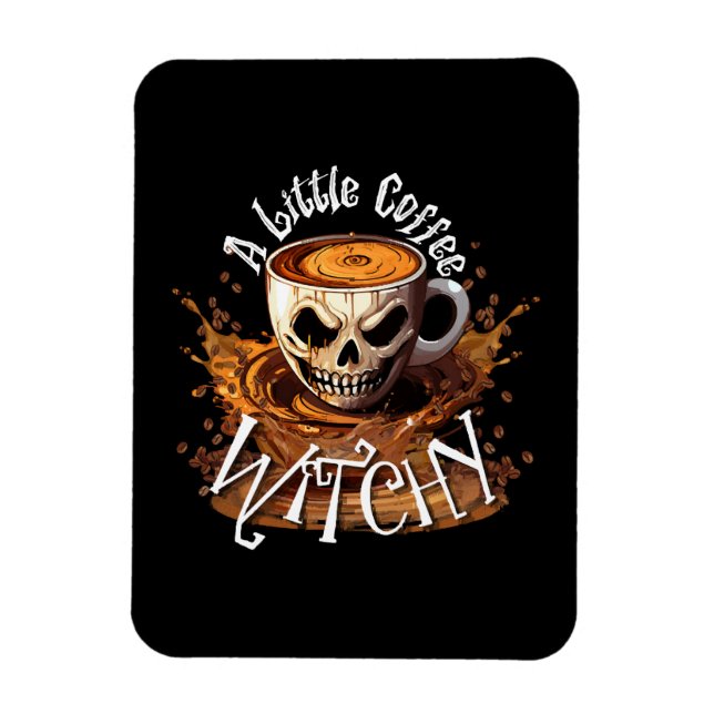 Imán Una pequeña bruja del café (Vertical)