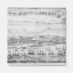 Imán Una perspectiva de la ciudad del puente en