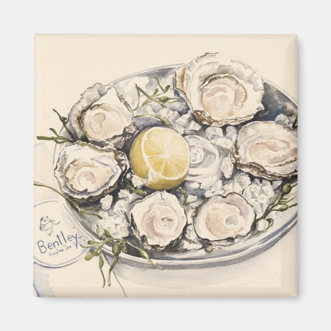 Imán Una placa de ostras 2012 (Frente)