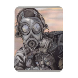 Imán Una PLANTILLA FOTOGRÁFICA o una Frig guerrera apoc