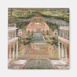 Imán Una princesa de Mughal en su jardín (aguazo en el