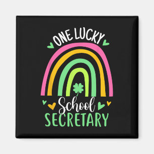 Imán Una secretaria escolar afortunada Shamrock de arco