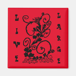 Imán Una silueta de vino negro