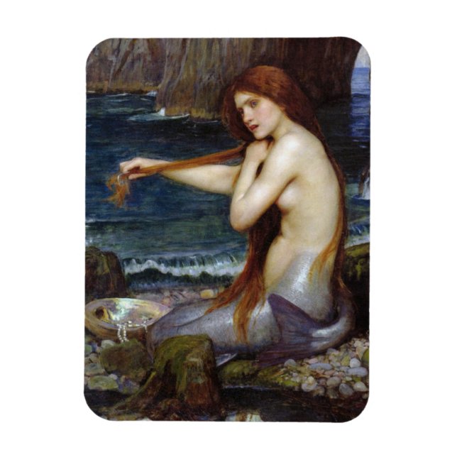 Imán Una sirena [John William Waterhouse] (Vertical)
