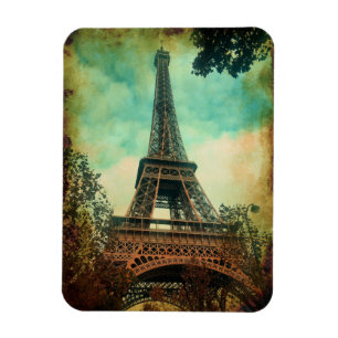 Imán Una Torre Eiffel De Estilo Vintage