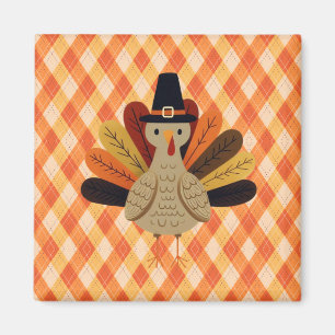 Imán Una Turquía de Acción de Gracias, clásica y vintag