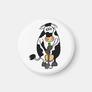 Imán Una vaca jugando al golf