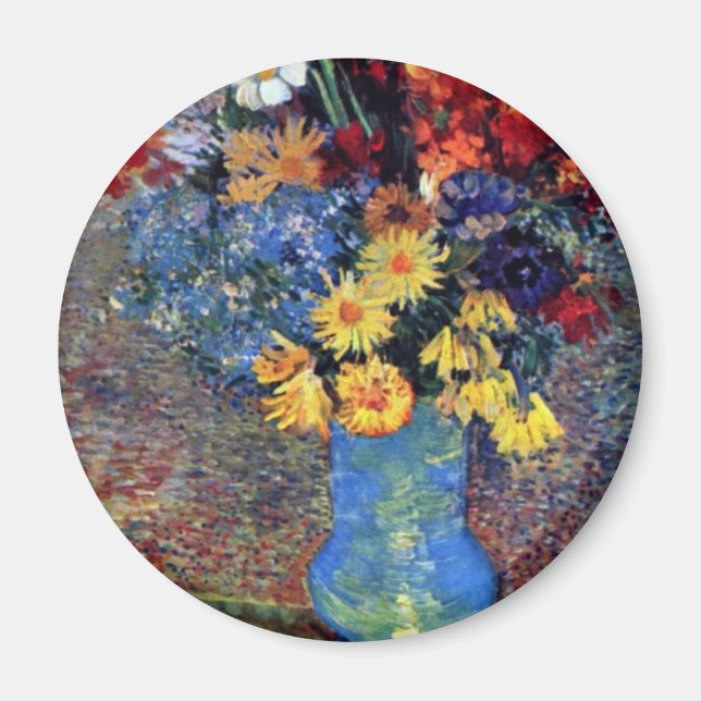 Imán Una Vara Con Daisias Y Anemones De Vincent. (Frente)