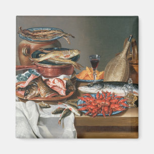 Imán Una vida inmóvil de las langostas de un pescado,