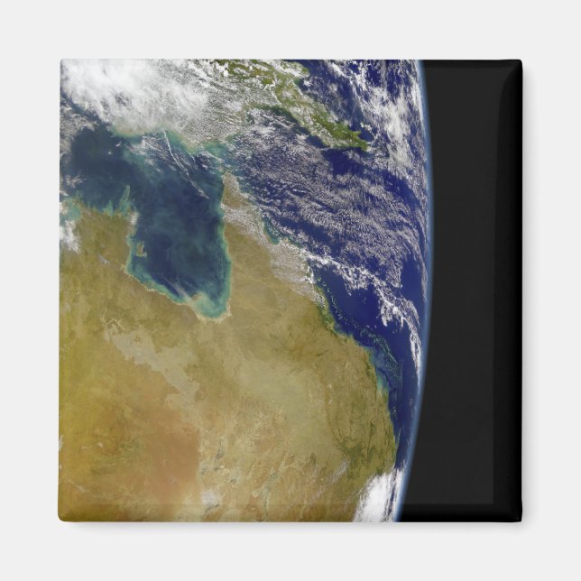 Imán Una visión parcial de la Tierra que muestra a Aust (Frente)
