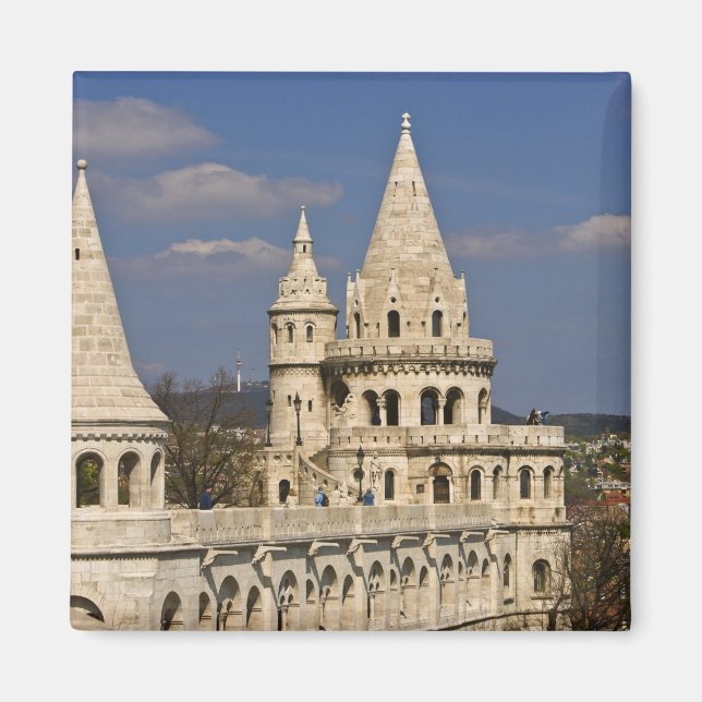 Imán Una vista de Budapest desde Castle Hill. (Frente)