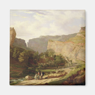 Imán Una vista de la garganta del Cheddar (aceite en