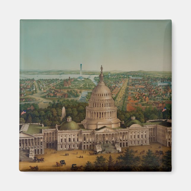 Imán Una Vista De Washington DC (Frente)