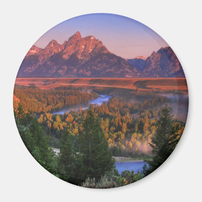 Imán Una vista por la mañana (Frente)