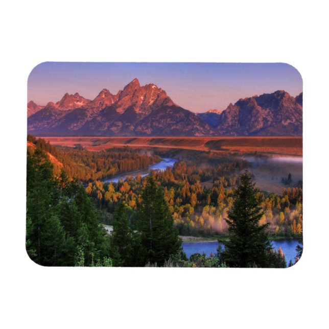 Imán Una vista por la mañana (Horizontal)