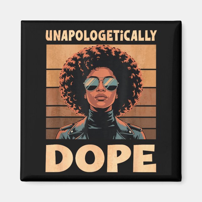 Imán Unapologetically Afro Woman Vintage 70s  (Frente)