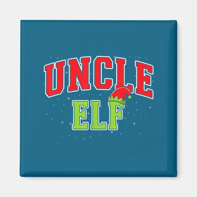 Imán Uncle Elf Christmas Family Matching Group Xmas Unc (Frente)