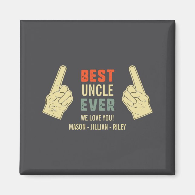 Imán Uncle Ever Inting Finger Niece Nephew Names  (Frente)