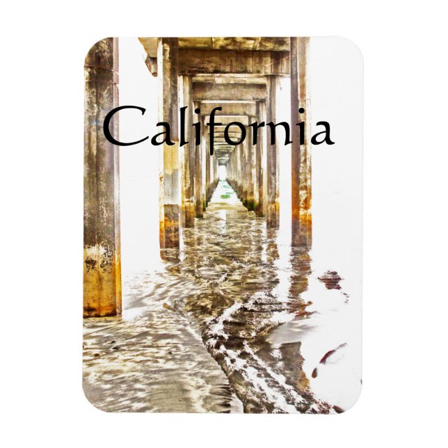 Imán Under Scripps Pier, California Magnet (Vertical)