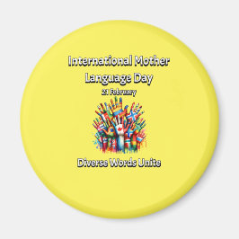 Imán Unen Diversas Palabras. Día de la Lengua Materna.