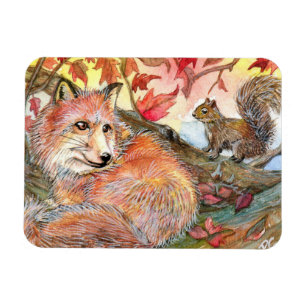 Imán Únete A Mí Para Una Napa Con Fox Y Squirrel