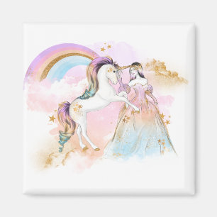 Imán Unicorn Clipart Rainbow Fairtale
