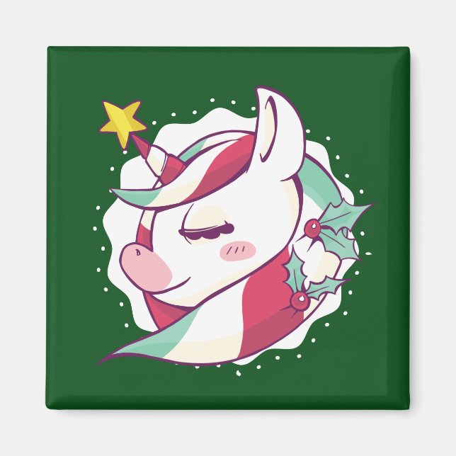 Imán Unicorn navidades (Frente)