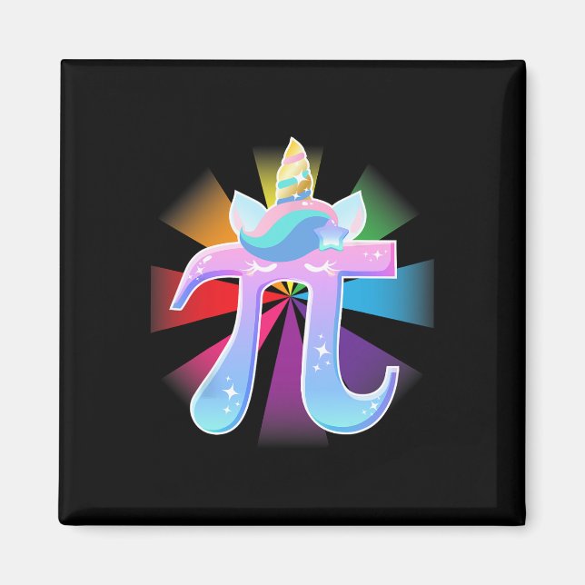 Imán Unicorn Pi Day Math Nerd T Shirft Regalos Para Hom (Frente)