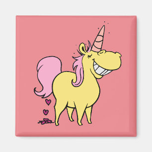 Imán unicorn pink magnet square