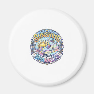 Imán Unicorn Sunshine After Sparkles POD Listo Mercado