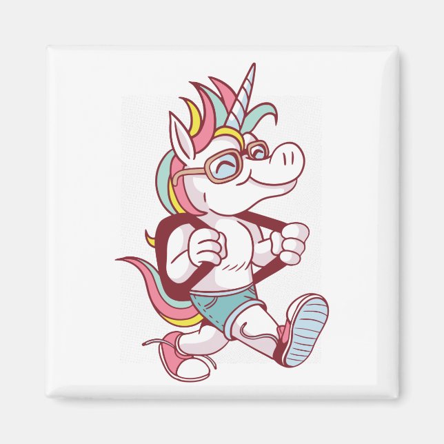 Imán Unicorn Va A La Escuela